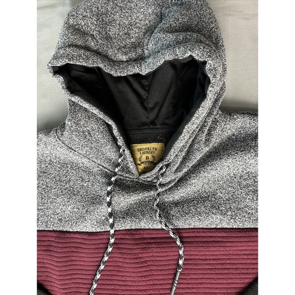 Brooklyn Laundry Hoodie Pullover 4XL Black Gray Red Men's - Picture 4 of 11
